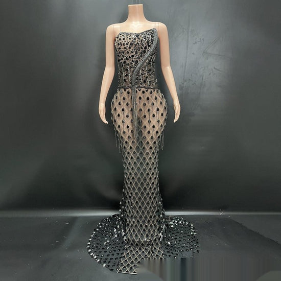 No Back Traceless Sexy Elegant Fishtail Gown $442.44 Dana Fashion Color: Black Size: L Women's clothing معلومات المنتج: اسم القماش: سباندكس اللون: أبيض، أسود، أحمر، وردي، أرجواني، وردي، أزرق نوع الأكمام: كم نوع الخصر: خصر مرتفع المقاس: S، M، L، XL طول الت