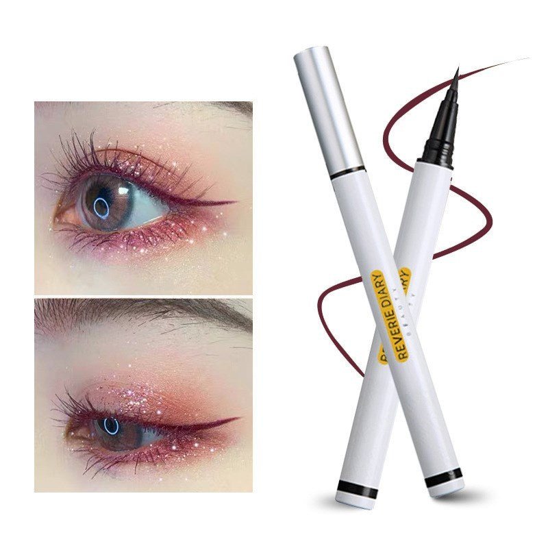 No faint makeup eyeliner pen $10.74 Dana Fashion Color: Pink purple makeup Product name: Cool black quick-drying eyeliner Net mouth content: 1ml Optional color: black brown Shelf life: 3 years Features: Wonderful tide color eyeliner is lively and full mar