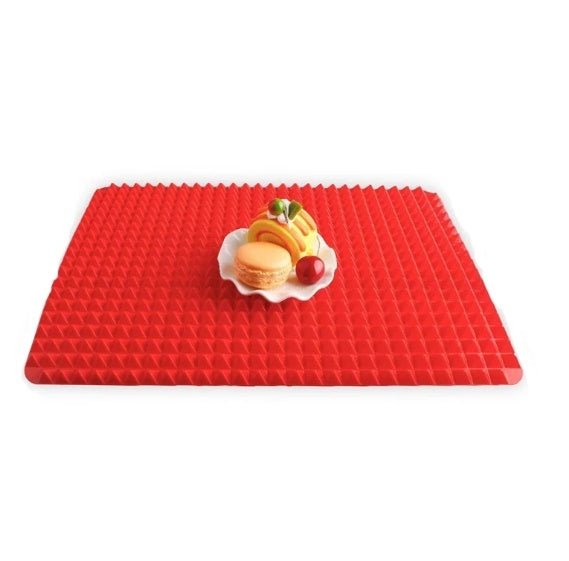 Non-Stick Silicone Pyramid Cooking Mat Baking Mat With Grid Versatile Oven BBQ Cooking Mat Heat-Resistant Mat Kitchen Tools Kitchen Gadgets $15.50 Dana Fashion Color: Black Dana's Kitchen Overview: PREMIUM QUALITY OF OVEN SILICONE MAT: The silicone nonsti