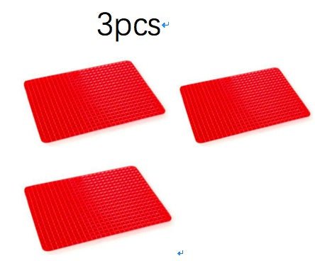 Non-Stick Silicone Pyramid Cooking Mat Baking Mat With Grid Versatile Oven BBQ Cooking Mat Heat-Resistant Mat Kitchen Tools Kitchen Gadgets $35.50 Dana Fashion Color: Red 3pcs Dana's Kitchen Overview: PREMIUM QUALITY OF OVEN SILICONE MAT: The silicone non