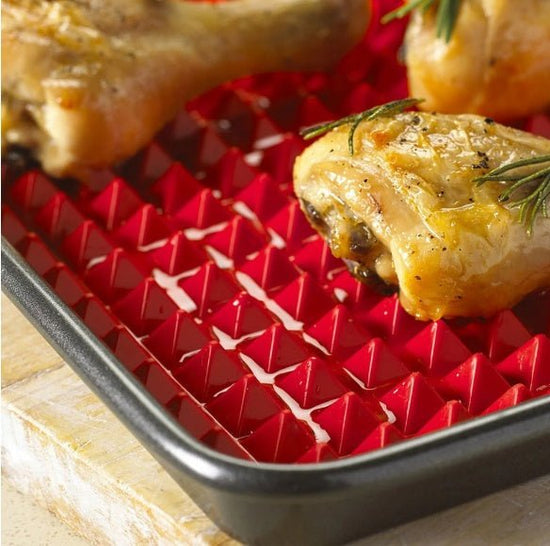 Non-Stick Silicone Pyramid Cooking Mat Baking Mat With Grid Versatile Oven BBQ Cooking Mat Heat-Resistant Mat Kitchen Tools Kitchen Gadgets $15.50 Dana Fashion Color: Black Dana's Kitchen Overview: PREMIUM QUALITY OF OVEN SILICONE MAT: The silicone nonsti