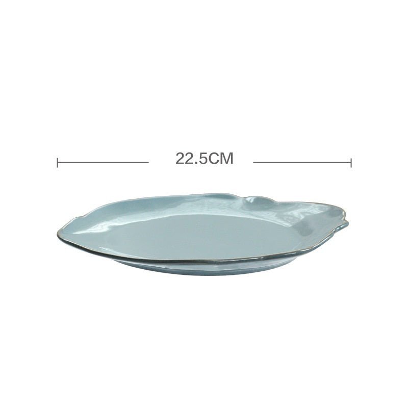 Nordic creative irregular ceramic tableware $35.98 Dana Fashion Color: Blue style: Plate Dana's Kitchen ●Material: Ceramic ●Size: See the detailed table. ●Characteristics, hand-made irregular shapes,--change people's stereotypes of tableware in the past.