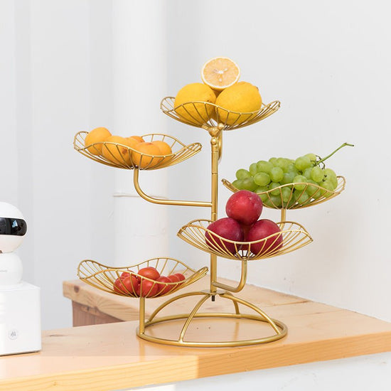 Nordic Creative Modern Fruit Plate Living Room Home Five-Layer Fruit Plate Simple Wrought Iron Multi-Layer Fruit Plate High-End Small Exquisite $62.46 Dana Fashion Color: Golden Dana's Kitchen Product information Material: Iron Product Category: Fruit Pla