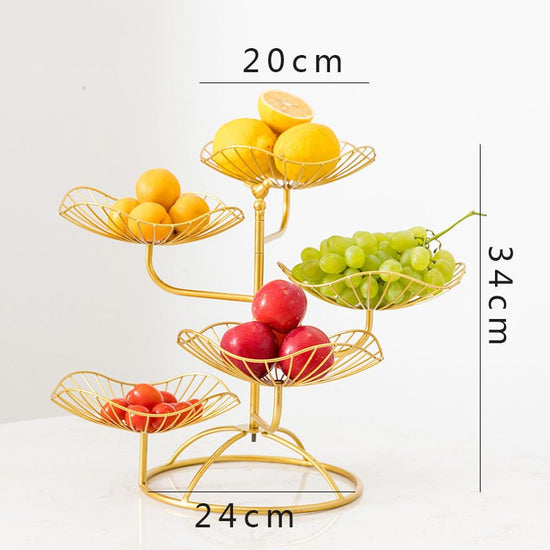 Nordic Creative Modern Fruit Plate Living Room Home Five-Layer Fruit Plate Simple Wrought Iron Multi-Layer Fruit Plate High-End Small Exquisite $62.46 Dana Fashion Color: Golden Dana's Kitchen Product information Material: Iron Product Category: Fruit Pla