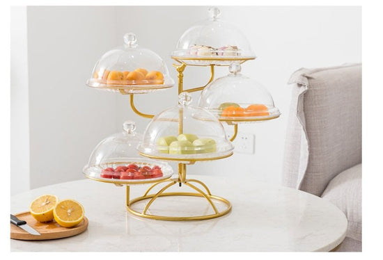 Nordic Creative Modern Fruit Plate Living Room Home Five-Layer Fruit Plate Simple Wrought Iron Multi-Layer Fruit Plate High-End Small Exquisite $62.46 Dana Fashion Color: Golden Dana's Kitchen Product information Material: Iron Product Category: Fruit Pla