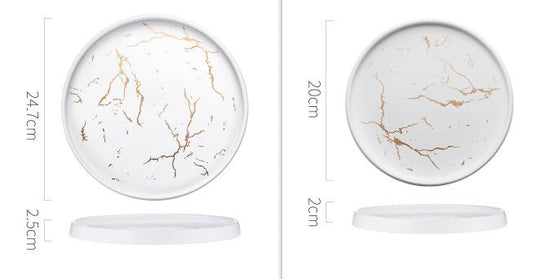 Nordic Style Marble Plate Household Ceramic Dish $82.04 Dana Fashion Color: Whiteset Dana's Kitchen Product information: Product Category: Disk Material: Porcelain Applicable people: adults Microwave: Not available Applicable object: Adult Surface technol
