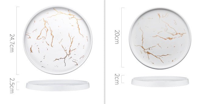 Nordic Style Marble Plate Household Ceramic Dish $82.04 Dana Fashion Color: Whiteset Dana's Kitchen Product information: Product Category: Disk Material: Porcelain Applicable people: adults Microwave: Not available Applicable object: Adult Surface technol