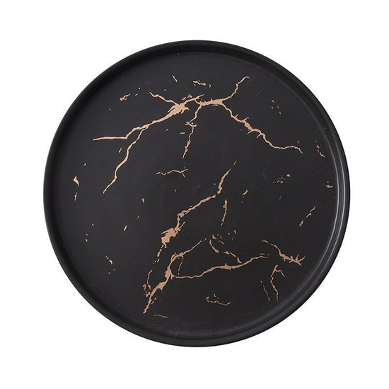 Nordic Style Marble Plate Household Ceramic Dish $44.26 Dana Fashion Color: Black Dana's Kitchen Product information: Product Category: Disk Material: Porcelain Applicable people: adults Microwave: Not available Applicable object: Adult Surface technology