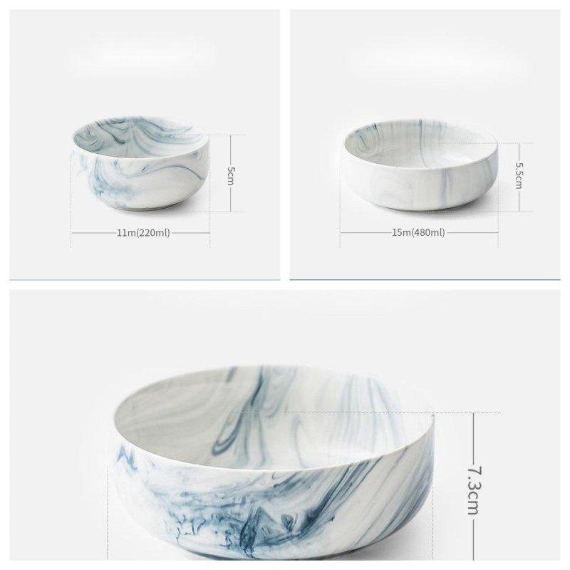 Nordic tableware and dish set $65.19 Dana Fashion style: Set1 Dana's Kitchen Product Information: Product category: bowl, dish, plate set Material: Porcelain Shape: round Microwave: available Color: small spoon, large soup spoon, 3.5-inch flavor plate, 4.