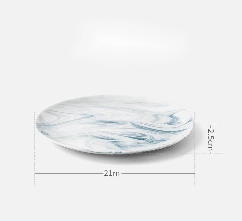 Nordic tableware and dish set $26.85 Dana Fashion style: 8.5inch flat plate Dana's Kitchen Product Information: Product category: bowl, dish, plate set Material: Porcelain Shape: round Microwave: available Color: small spoon, large soup spoon, 3.5-inch fl