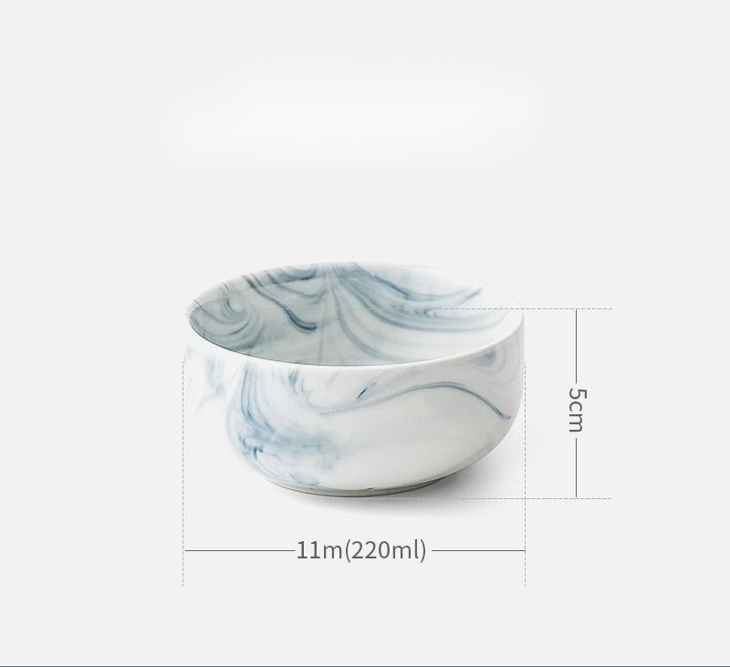 Nordic tableware and dish set $14.06 Dana Fashion style: 4.5inch rice bowl Dana's Kitchen Product Information: Product category: bowl, dish, plate set Material: Porcelain Shape: round Microwave: available Color: small spoon, large soup spoon, 3.5-inch fla