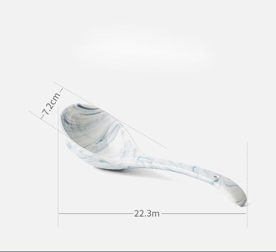 Nordic tableware and dish set $16.87 Dana Fashion style: Large soup spoon Dana's Kitchen Product Information: Product category: bowl, dish, plate set Material: Porcelain Shape: round Microwave: available Color: small spoon, large soup spoon, 3.5-inch flav