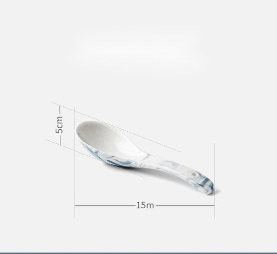 Nordic tableware and dish set $13.23 Dana Fashion style: Small spoon Dana's Kitchen Product Information: Product category: bowl, dish, plate set Material: Porcelain Shape: round Microwave: available Color: small spoon, large soup spoon, 3.5-inch flavor pl