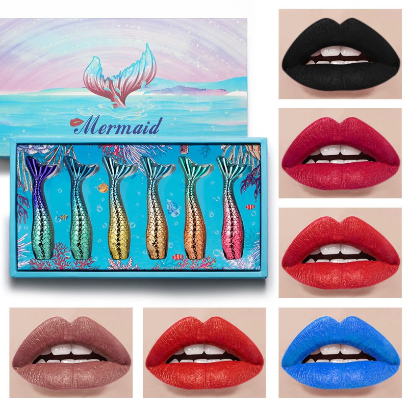 Not Easy To Fade Lipstick Lip Lipstick Set Color Matte $65.50 Dana Fashion Color: B makeup Product information: Image: Mermaid Color: A:lakerain mermaid lip gloss set of 6 1#~6#B:lakerain mermaid lip gloss set of 6 7#~12# Ingredients: Lip Glaze Packing li