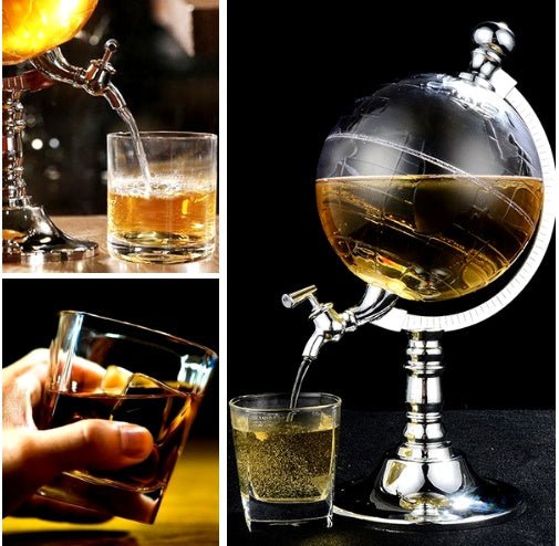 Novelty Globe Wine Decanters Drink Dispenser For Alcohol 1.5L Drinking Game Beer Liquor Dispenser Strainers Bar Accessories New $61.05 Dana Fashion default: default Dana's Kitchen Overview: The globe water dispenser gives you a feeling like a world are in
