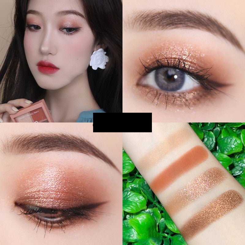 NOVO Eyeshadow Palette $14.29 Dana Fashion Color: 3Color makeup Number of colors: four colors Specifications: normal specifications Special use: cosmetics Skin Type: General Efficacy: modification Color classification: 01 Jiao Shi [spot], 02 pure [spot],