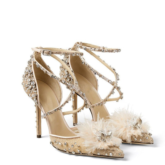 Nude Lace Rhinestone Floral Pumps $169.99 Dana Fashion Color: Black Size: 35 Women's shoes Product Details: Closing method: one-word buckle Pattern: plain Color classification: black sexy naked color fashion Heel height: super high heel (greater than 8cm)