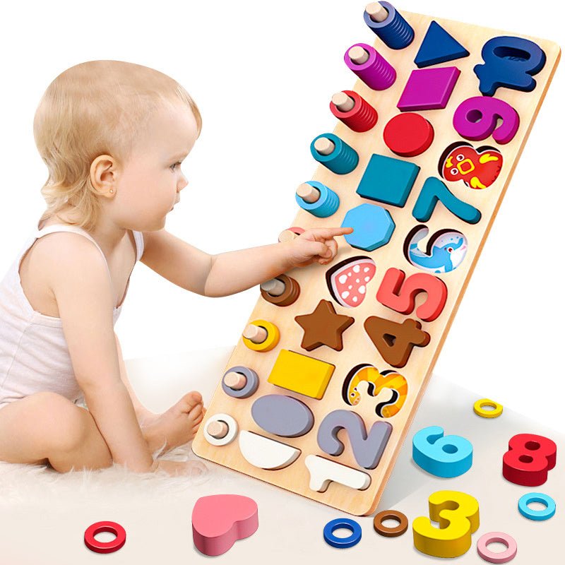 Number puzzle logarithmic board building blocks $30.49 Dana Fashion Color: Photo color Toys & Hobbies Product name: Montessori Mathematics Toys Age range:> 3 years old Size: 40 * 15 * 1 cm Weight: 0.85 kg Material: High Quality Wooden Bass