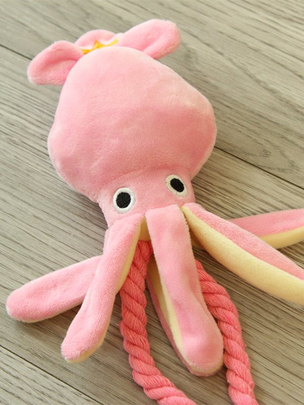 Octopus pet plush toy rope toy $28.50 Dana Fashion Color: Pink Toys & Hobbies Product Category: Rope Toy material: plush Applicable pet category: dog