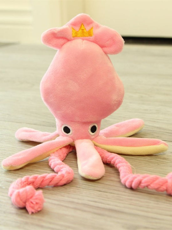 Octopus pet plush toy rope toy $28.50 Dana Fashion Color: Pink Toys & Hobbies Product Category: Rope Toy material: plush Applicable pet category: dog