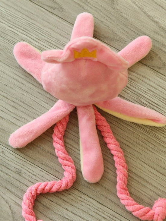 Octopus pet plush toy rope toy $28.50 Dana Fashion Color: Pink Toys & Hobbies Product Category: Rope Toy material: plush Applicable pet category: dog