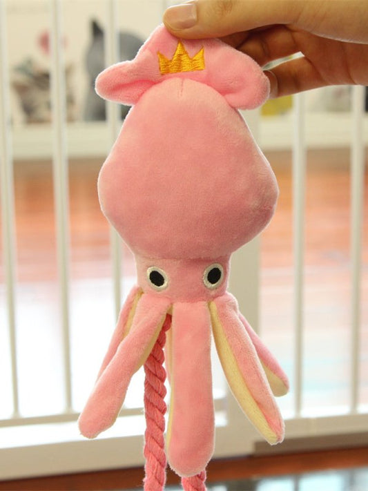 Octopus pet plush toy rope toy $28.50 Dana Fashion Color: Pink Toys & Hobbies Product Category: Rope Toy material: plush Applicable pet category: dog