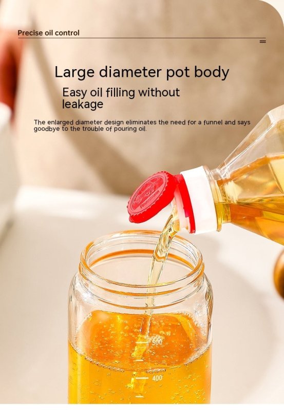 Oil Dispenser Spray And Pour Dual-purpose Oiler $28.00 Dana Fashion capacity: Black 500ml Dana's Kitchen Product information: Function: pour oil/turn Oil Brush into one, press and spray oil Material: Glass Style: modern simplicity Capacity: Black 500ml, y