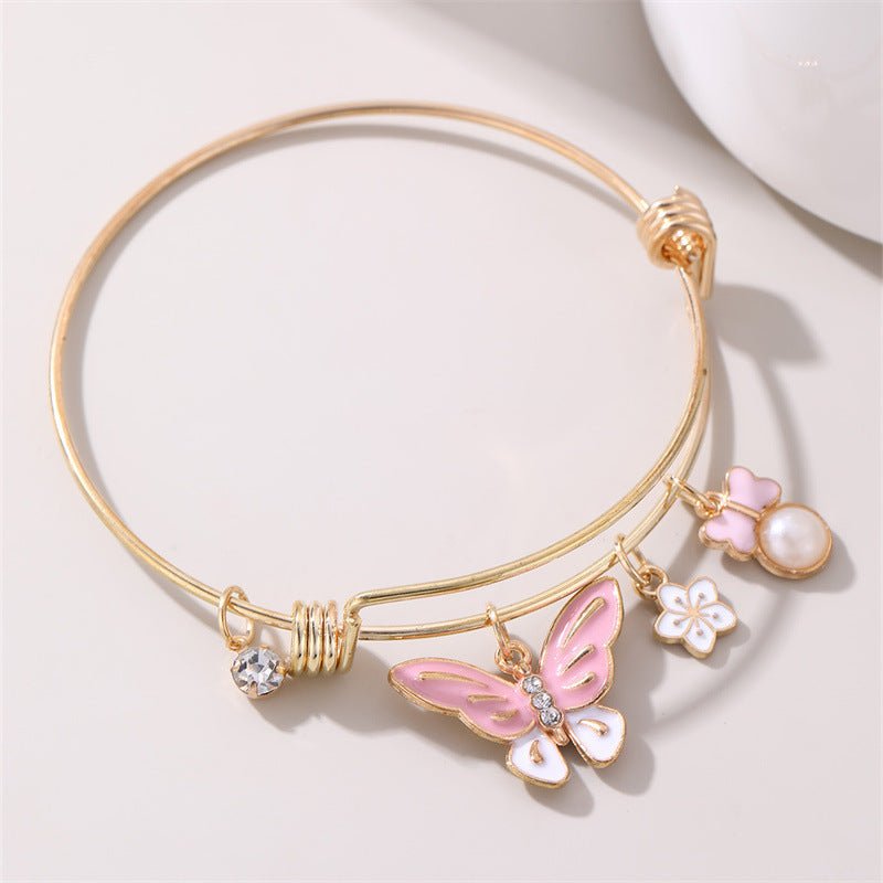 Oil Dripping Butterfly Small Flower Bracelet Simple $12.38 Dana Fashion Color: BZ1153 Women's Accessories Product information: Treatment Process: grinding Color: BZ1217jinse,BZ1218jinse,BZ1153 Material: acrylic Popular elements: round Packing list: Bracel