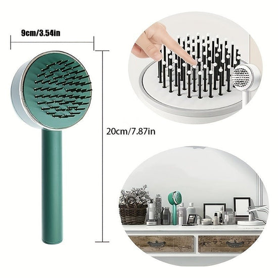 One-key Self-cleaning Hair Brush For Women Curly Hair Brush Anti-Static Airbag Massage Comb Airbag Massage Scalp Comb Professional Detangling One-key Self-cleaning $24.50 Dana Fashion Color: Green Beauty Tools Product Details： Splendid 3D Air Cushion Desi