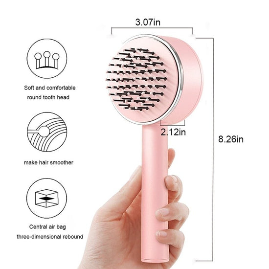 One-key Self-cleaning Hair Brush For Women Curly Hair Brush Anti-Static Airbag Massage Comb Airbag Massage Scalp Comb Professional Detangling One-key Self-cleaning $24.50 Dana Fashion Color: Pink Beauty Tools Product Details： Splendid 3D Air Cushion Desig
