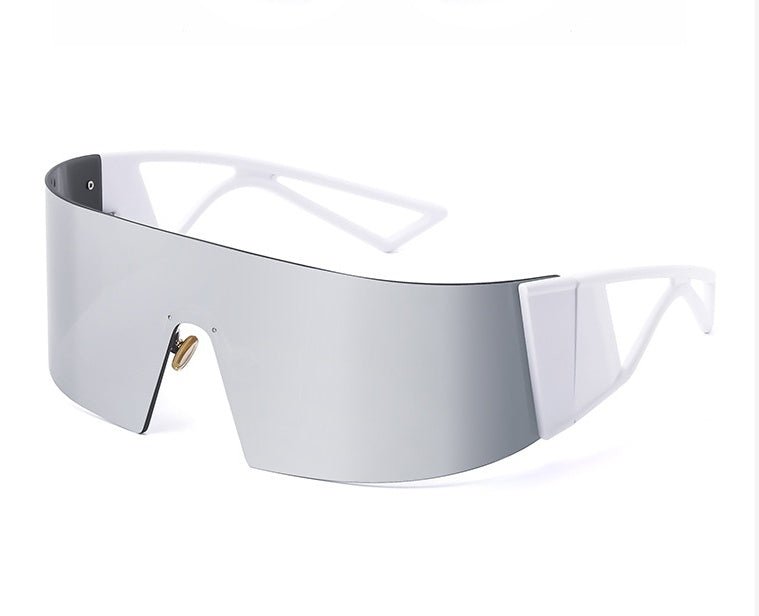 One Piece Sunglasses For Outdoor Cycling Sports $24.67 Dana Fashion Color: White Women's Accessories Product information: Lens material: PC Lens color: white tea, white gray, white mercury, black tea, black grey, blue film Anti-UV grade: UV400 Style: Fash