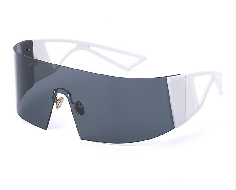 One Piece Sunglasses For Outdoor Cycling Sports $24.67 Dana Fashion Color: Grey white Women's Accessories Product information: Lens material: PC Lens color: white tea, white gray, white mercury, black tea, black grey, blue film Anti-UV grade: UV400 Style: