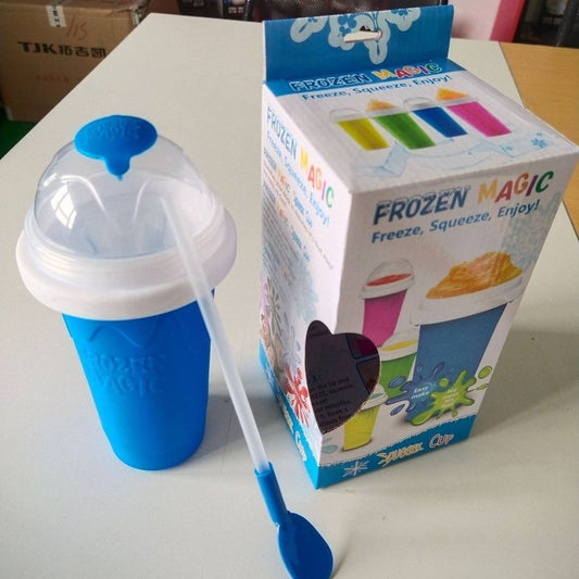 One Pinch Into An Slushy Cup, Shake The Smoothie Cup, And The Second Fast Cooling Cup Becomes A Pinch Cup. $35.50 Dana Fashion Color: Blue green Size: 350ml Dana's Kitchen Product information: Product Category: Quick Refrigeration Pinch Cup Function: keep
