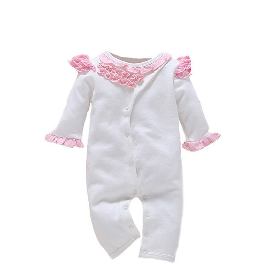 one-year-old baby wears newborn baby clothing romper jumpsuit $29.50 Dana Fashion Color: Pink Appropriate Height: 12m Baby Clothing Cap is removable Main fabric composition: cotton Suitable for: 3M: 0-3 months 6M: 3-6 months 9M: 6-9 months 12M: 9-12 month
