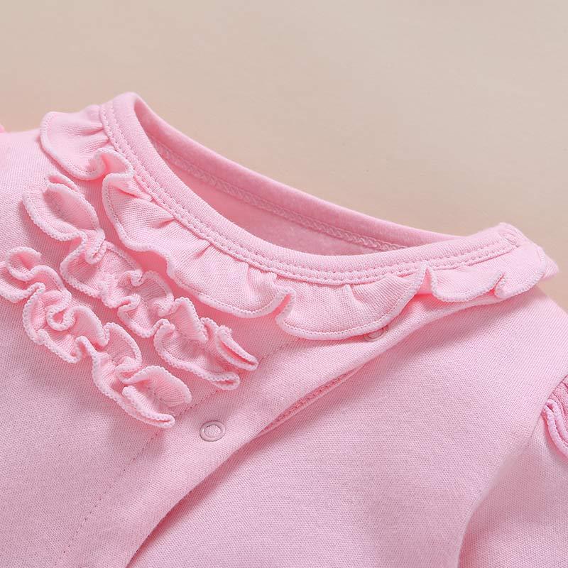 one-year-old baby wears newborn baby clothing romper jumpsuit $29.50 Dana Fashion Color: Pink Appropriate Height: 12m Baby Clothing Cap is removable Main fabric composition: cotton Suitable for: 3M: 0-3 months 6M: 3-6 months 9M: 6-9 months 12M: 9-12 month