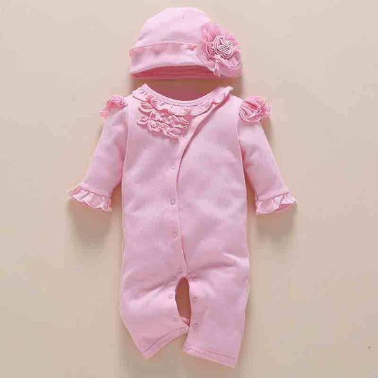 one-year-old baby wears newborn baby clothing romper jumpsuit $29.50 Dana Fashion Color: Pink Appropriate Height: 12m Baby Clothing Cap is removable Main fabric composition: cotton Suitable for: 3M: 0-3 months 6M: 3-6 months 9M: 6-9 months 12M: 9-12 month