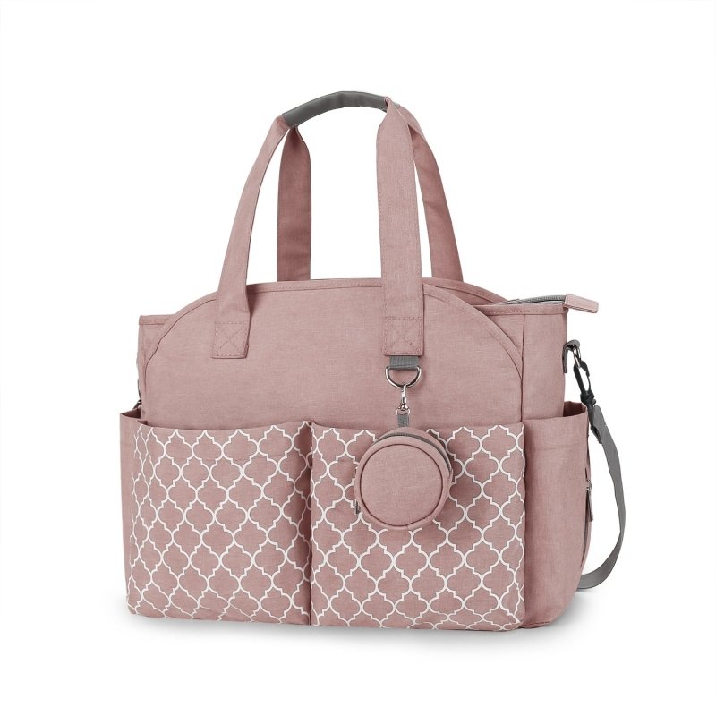 Outdoor Simplicity Printed Portable Single-shoulder Mommy Bag $75.97 Dana Fashion Color: Pink Women's Bags Product information: Size: Large Color: black, gray, black, gray, khaki, pink, black gray, dark blue yellow, purple, beige, brown, dark blue beige S