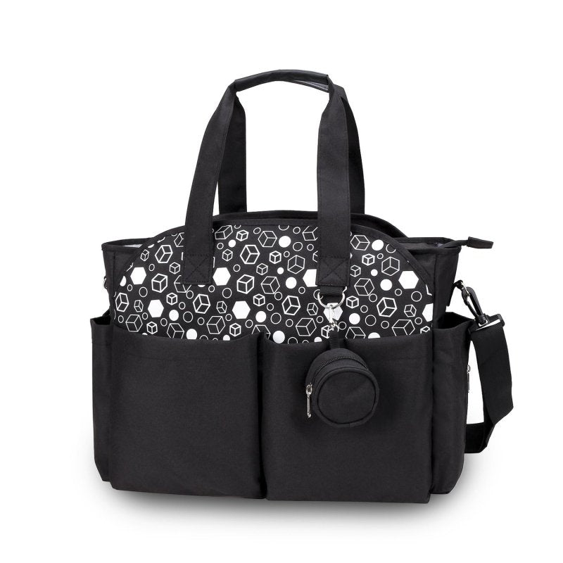 Outdoor Simplicity Printed Portable Single-shoulder Mommy Bag $75.97 Dana Fashion Color: Black B Women's Bags Product information: Size: Large Color: black, gray, black, gray, khaki, pink, black gray, dark blue yellow, purple, beige, brown, dark blue beig