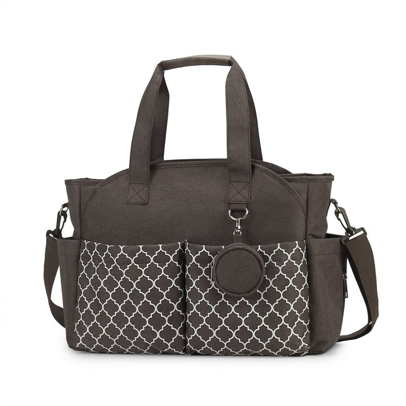 Outdoor Simplicity Printed Portable Single-shoulder Mommy Bag $75.97 Dana Fashion Color: Brown Women's Bags Product information: Size: Large Color: black, gray, black, gray, khaki, pink, black gray, dark blue yellow, purple, beige, brown, dark blue beige