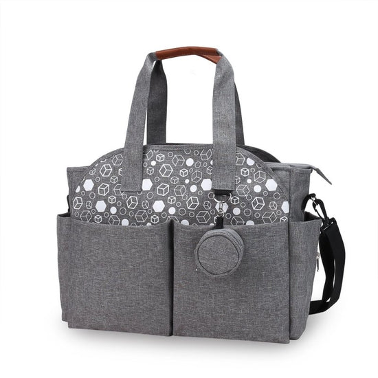 Outdoor Simplicity Printed Portable Single-shoulder Mommy Bag $75.97 Dana Fashion Color: Gray B Women's Bags Product information: Size: Large Color: black, gray, black, gray, khaki, pink, black gray, dark blue yellow, purple, beige, brown, dark blue beige