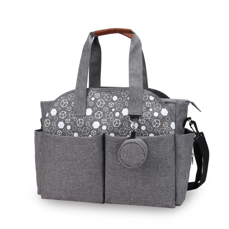 Outdoor Simplicity Printed Portable Single-shoulder Mommy Bag $75.97 Dana Fashion Color: Gray B Women's Bags Product information: Size: Large Color: black, gray, black, gray, khaki, pink, black gray, dark blue yellow, purple, beige, brown, dark blue beige