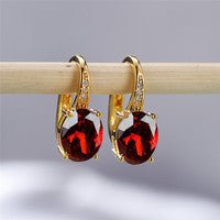 Oval Goose Egg Zircon Women's Ear Clip $10.00 Dana Fashion Color: Gold Red Diamond Women's Accessories Product information: Treatment Process: Electroplating Applicable people: Unisex Style: Ellipse Material: Copper Shape: Geometric Popular elements: Elli