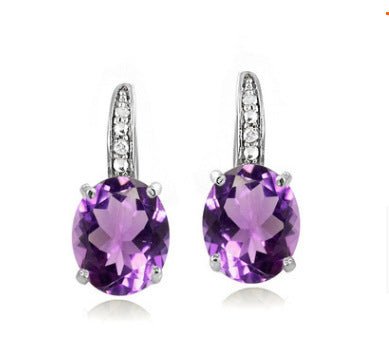 Oval Goose Egg Zircon Women's Ear Clip $10.00 Dana Fashion Color: Platinum Purple Diamond Women's Accessories Product information: Treatment Process: Electroplating Applicable people: Unisex Style: Ellipse Material: Copper Shape: Geometric Popular element