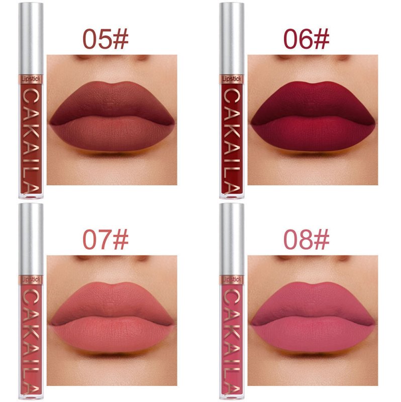 Pack Of 10 Matte Nonstick Cup Waterproof Lip Gloss $36.76 Dana Fashion style: 1 Style makeup Selling point: Color and texture: It can fully meet the needs of all women. Saturated hue, smooth texture, easy to apply. Use aspects: Easy to use, suitable for e