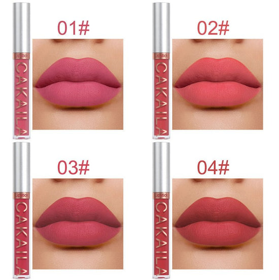 Pack Of 10 Matte Nonstick Cup Waterproof Lip Gloss $36.76 Dana Fashion style: 1 Style makeup Selling point: Color and texture: It can fully meet the needs of all women. Saturated hue, smooth texture, easy to apply. Use aspects: Easy to use, suitable for e