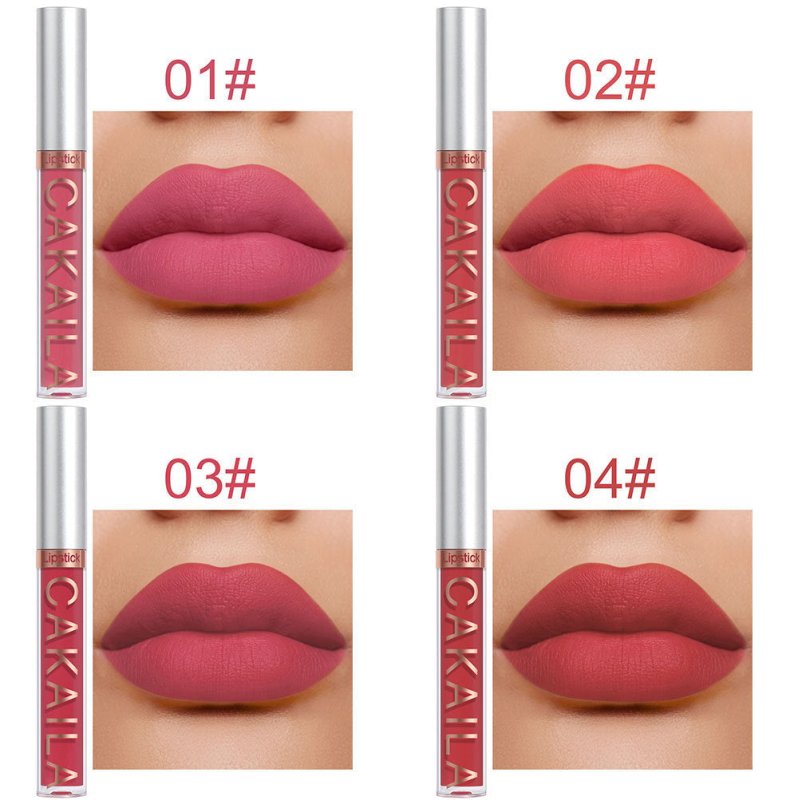 Pack Of 10 Matte Nonstick Cup Waterproof Lip Gloss $36.76 Dana Fashion style: 1 Style makeup Selling point: Color and texture: It can fully meet the needs of all women. Saturated hue, smooth texture, easy to apply. Use aspects: Easy to use, suitable for e