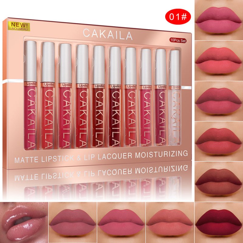 Pack Of 10 Matte Nonstick Cup Waterproof Lip Gloss $36.76 Dana Fashion style: 1 Style makeup Selling point: Color and texture: It can fully meet the needs of all women. Saturated hue, smooth texture, easy to apply. Use aspects: Easy to use, suitable for e