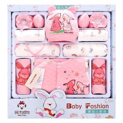Padded baby clothes $52.66 Dana Fashion Color: Pink Baby Clothing Main fabric composition: Cotton Number of sets: Multi-piece set Color: Thickened Radish Rabbit A Pink Suitable for height: newborn