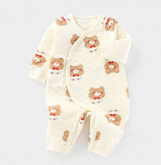 Padded Long Sleeve Baby Onesie $19.69 Dana Fashion style: Baby jumpsuits Size: 52CM Baby Clothing Product information: Thickness: Thickening Main fabric component: cotton Main fabric content: 100 (%) Hooded or not: No hooded Size Information: Size: Newbor
