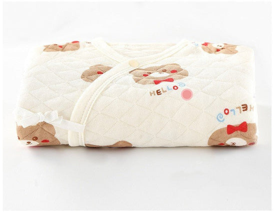 Padded Long Sleeve Baby Onesie $19.69 Dana Fashion style: Baby jumpsuits Size: 52CM Baby Clothing Product information: Thickness: Thickening Main fabric component: cotton Main fabric content: 100 (%) Hooded or not: No hooded Size Information: Size: Newbor
